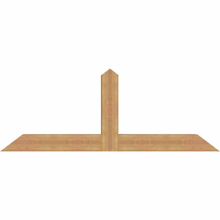 Ekena Millwork Portland Smooth Timber Gable Bracket, Western Red Cedar, 72"W x 27"H x 5 1/2"D x 5 1/2"F, 9/12 Pitch GBW072X27X0606POR00SWR